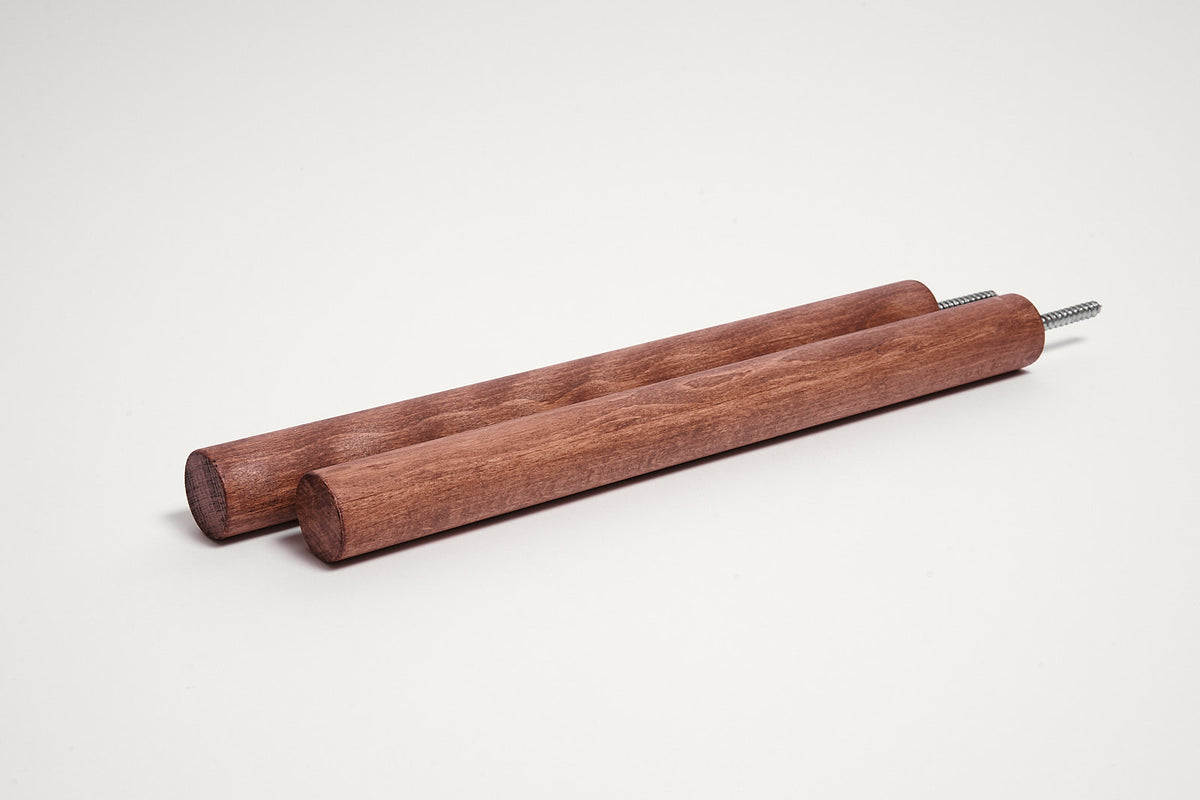 Pair of smoked beech poles for the compact Bike Wall Hanger #3
