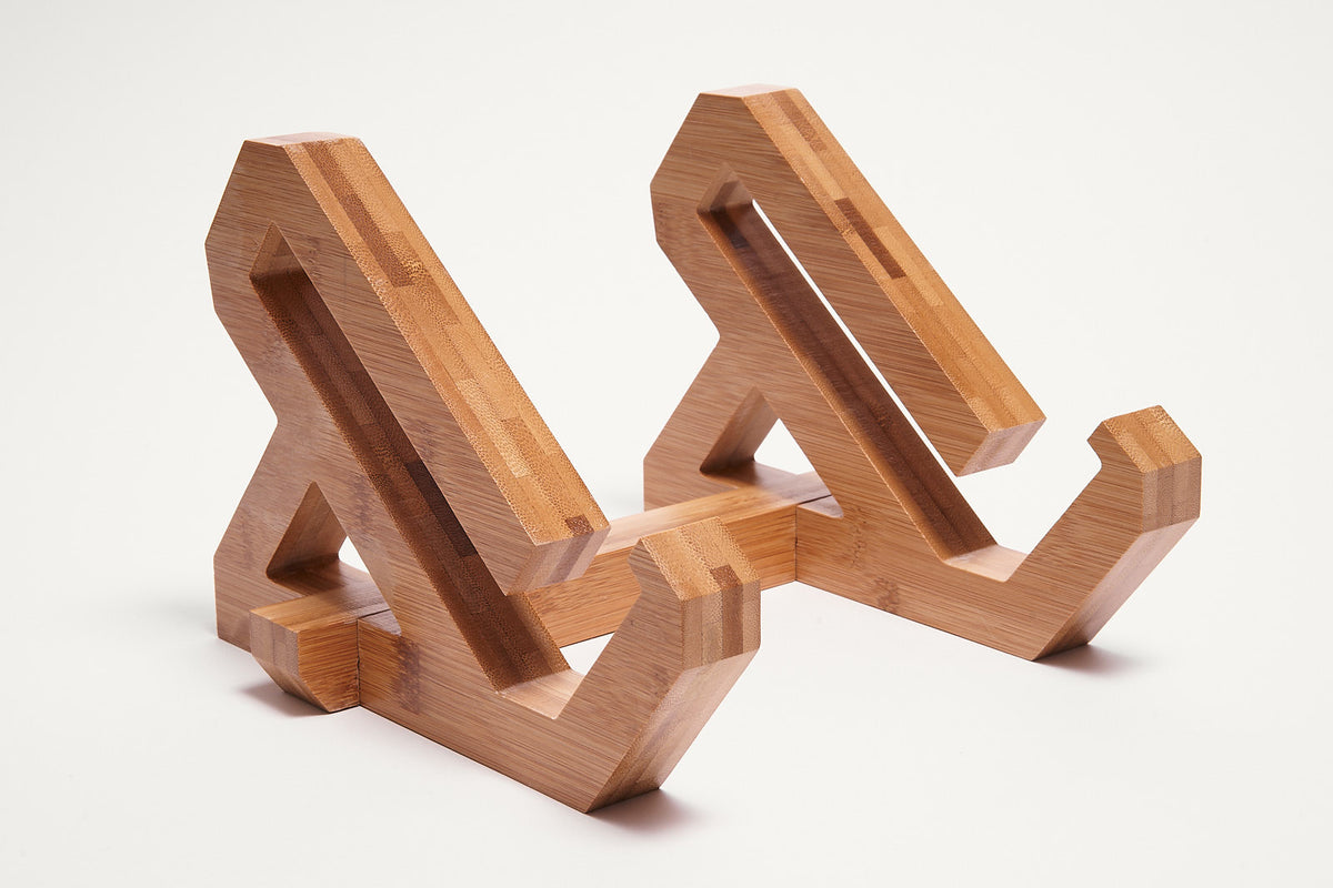 Bamboo Laptop Stand by BOTL Amsterdam, side view