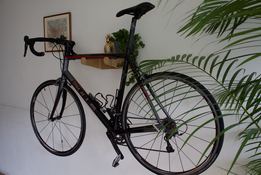 A picture of a Do It Yourself DIY bike wall mount