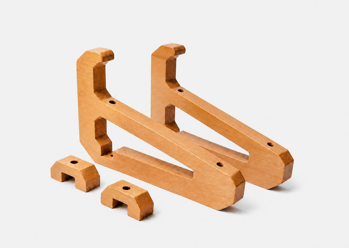 Beech Surfboard Wall Mount by BOTL Amsterdam with cork finishing