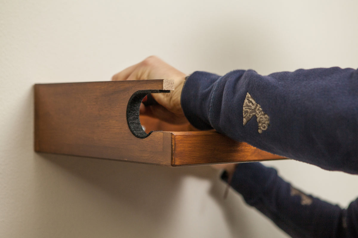 Mounting a wooden bike hanger