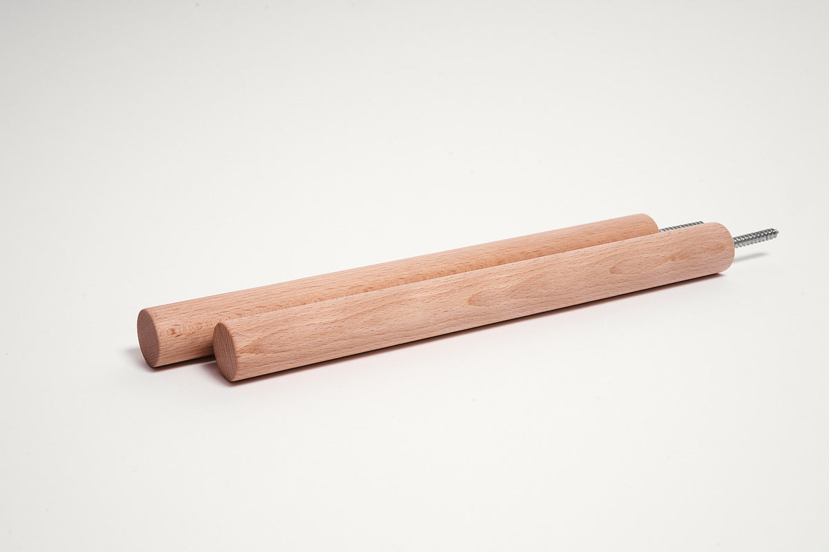 Pair of oiled beech poles for the compact Bike Wall Hanger #3